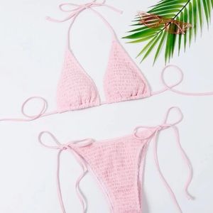 SHEIN pink cheeky bikini NWT